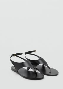 leather strap flat sandals from Mango – minimal summer staple