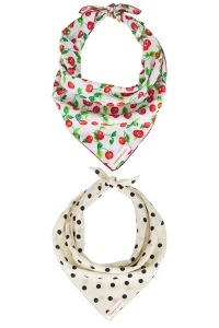 PETIT MOMENTS Cherry And Polka Dot Scarf Set