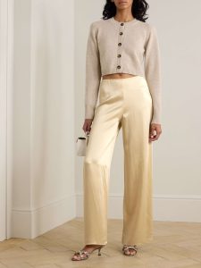 LIBEROWE The Vanguard Satin Wide-Leg Pants