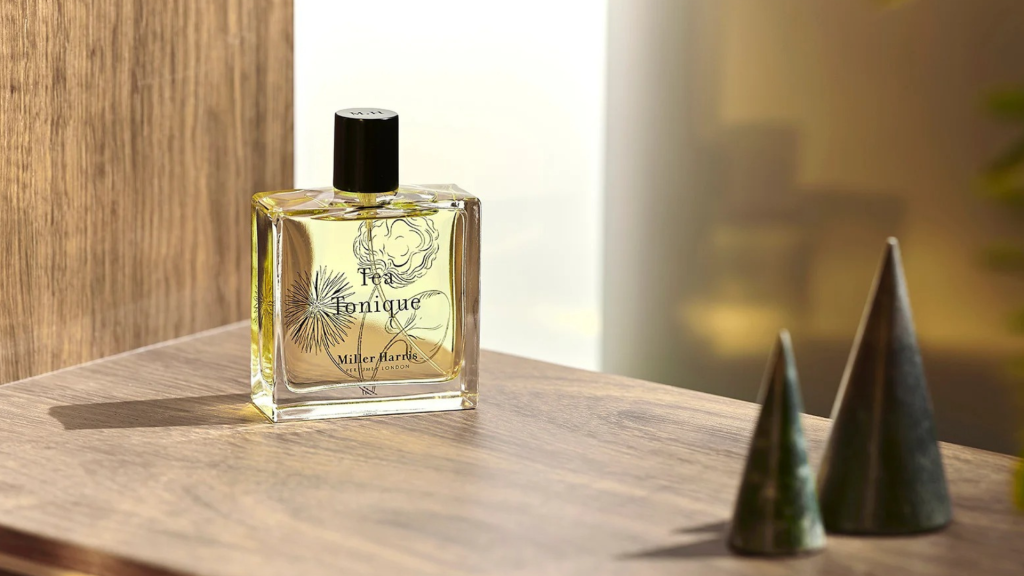 Tea scented perfumes with minimalist clean girl aesthetic