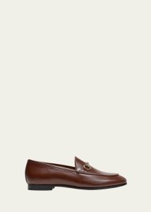 “Gucci leather loafers with gold hardware