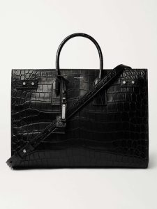 Saint Laurent Crocodile embossed bag: “Saint Laurent crocodile embossed leather Sac De Jour bag”
