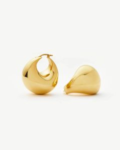 Missoma Sculptural Chubby Dome gold hoop earrings