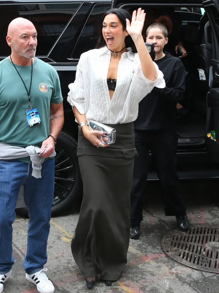 Dua Lipa NYC outfit with direct shopping links
